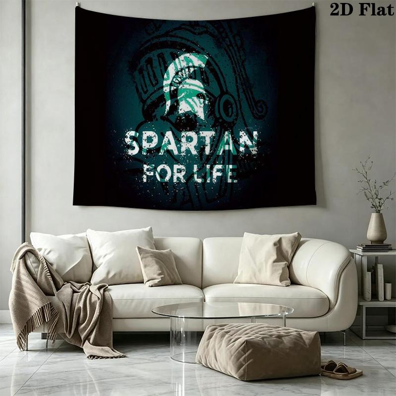 Michigan State Spartans football Wall Tapestry Aesthetic Wall Hanging Printed Fabric Blanket Decorative Tapestries for Bedroom Living Room Home Decor