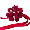 Artificial Flower Ribbon Wrist Corsage for Children's Day, Dance, Wedding Bridesmaid, or Bride