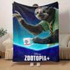 1pc, Zootopia+ Clawhauser Sloth Throw Blanket Soft & Cozy Home Decor for Couch, Bed, Car, Travel, Camping