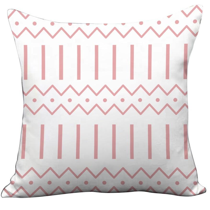 Modern Simple Nordic Style Plush Sofa Pillowcase Small Flower Letter Print Ins Macaron Color Pillowcase