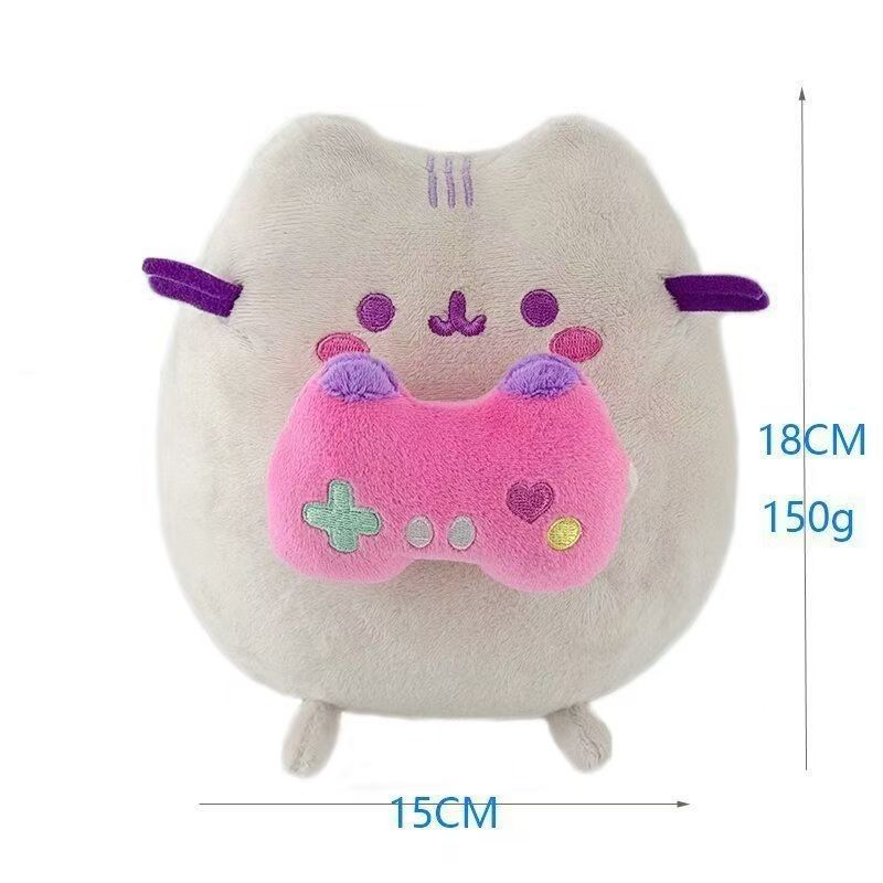 Brinquedo de Pelúcia Gato Gordo Cinza: Temas Sanduíche, Gelado, Donut, Pizza & Hambúrguer