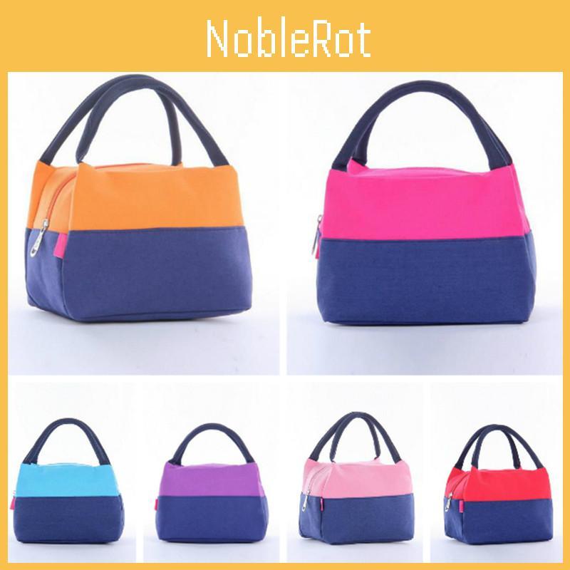 Spacious Lunch Bag Canvas Picnic Office Essential With Leakproof Thermal Handle