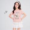 Girls' Cartoon Rabbit Print Short Sleeve T-Shirt