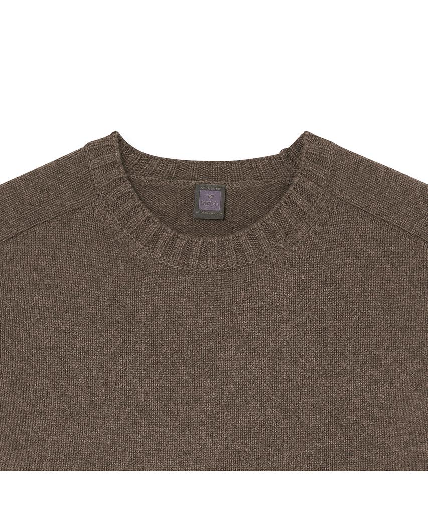 IOLO Merino Wool Saddle Crewneck_Brown