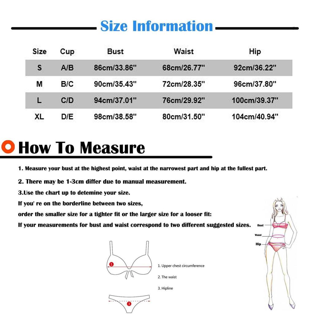 Women's Bikini Set Swimsuit Two Piece Filled Bra Swimwear Beachwear