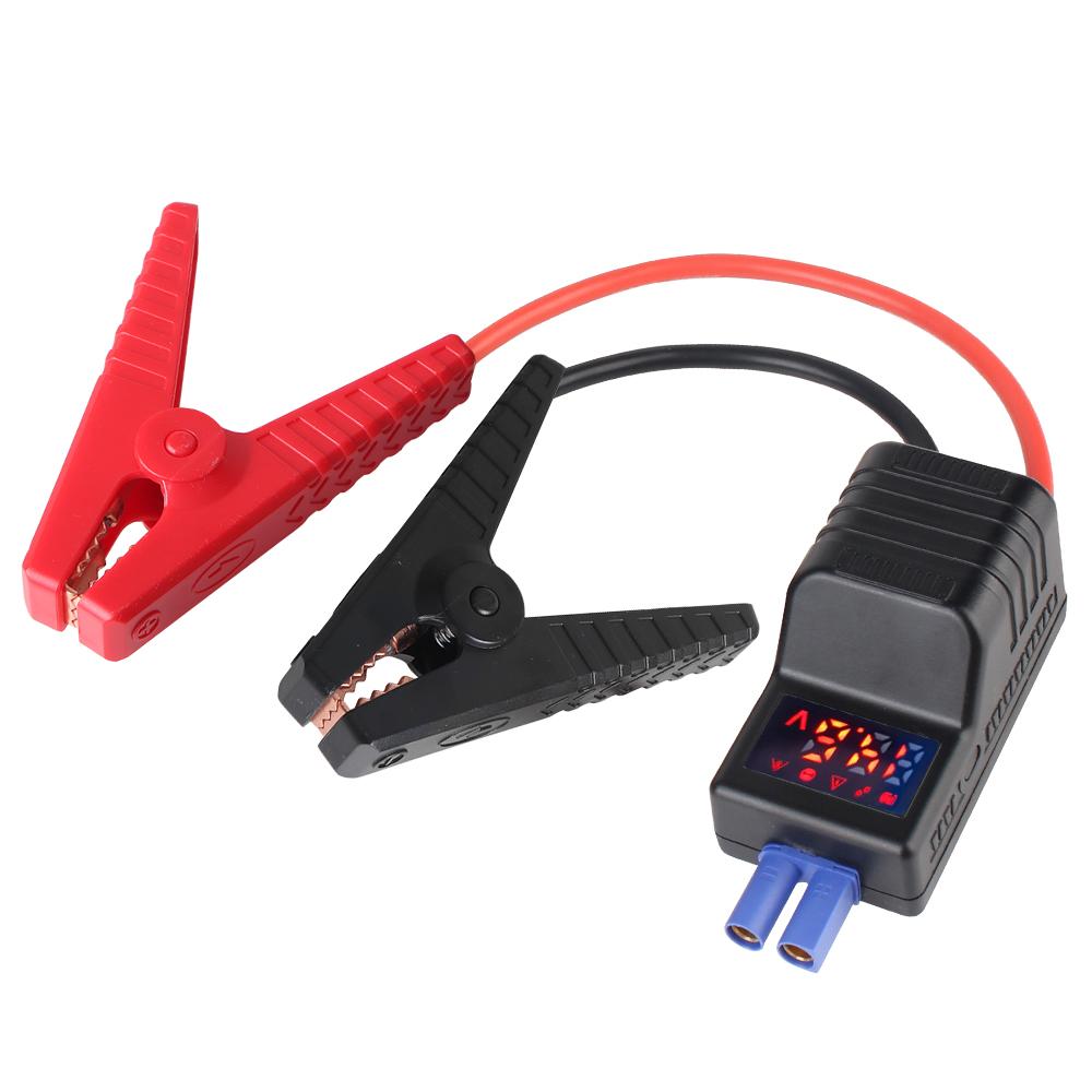 

With EC5 Plug Connector Intelligent Clamp Booster 650A 12V Anti Reverse Connection Emergency Jumper Cable Clip чорний
