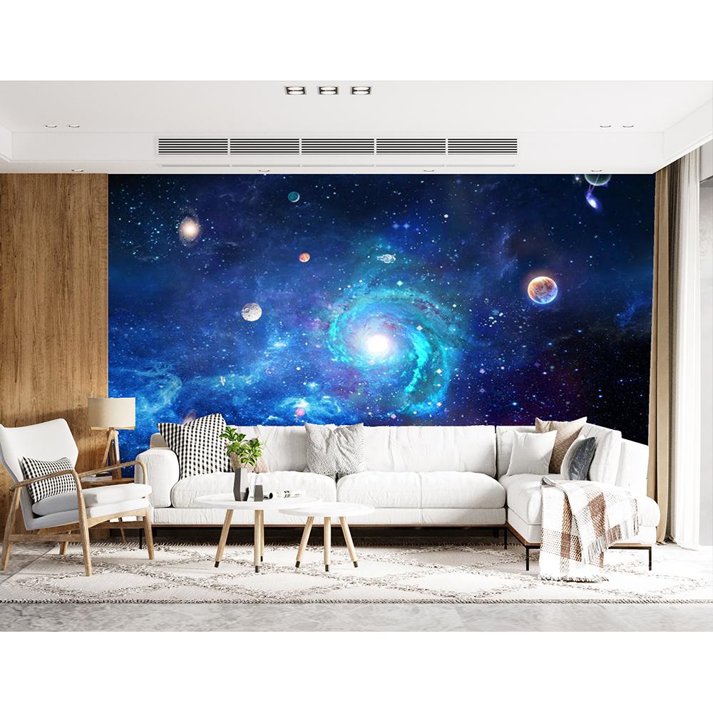 Sternenklares 3D Planeten-Hintergrundbild Nachthimmel Weltraum Wandgemälde Schlafzimmer Wohnzimmer Kinderzimmer Sternenhimmel Tapete