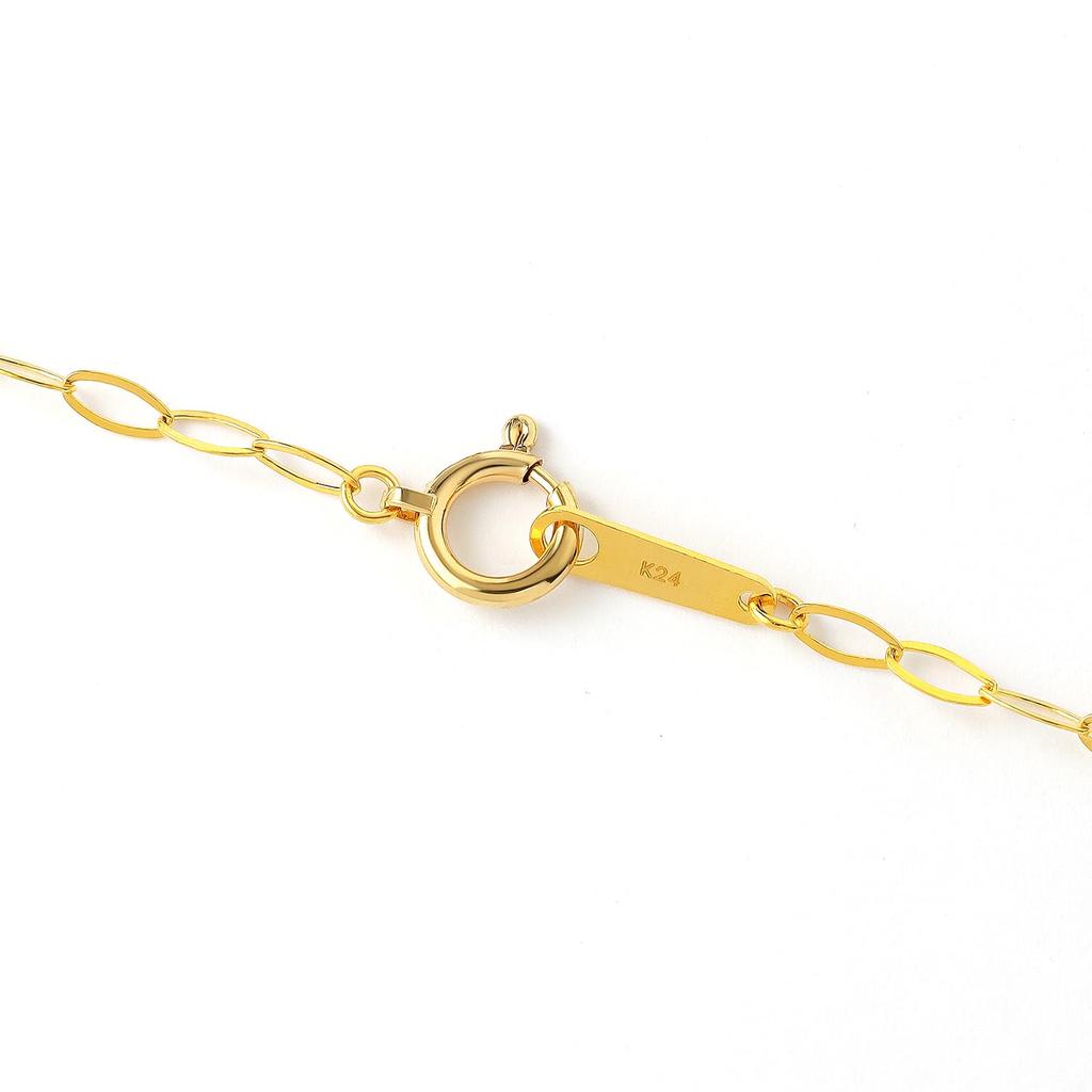 24K Pure Gold Chain Necklace, 50cm, Approx. 1.80g, Certified by the Japan Mint Bureau, 24K Gold