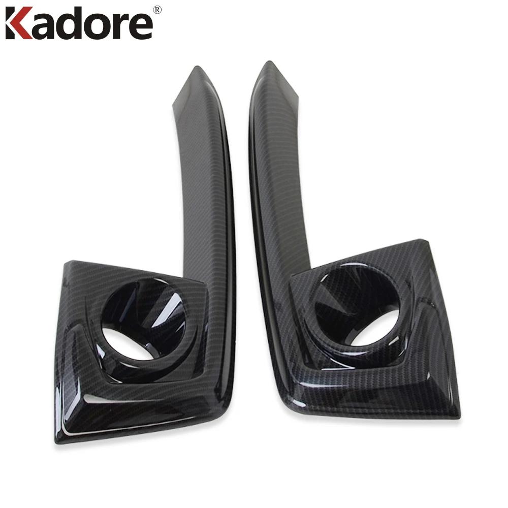 Front Fog Light Lamp Cover Trim For Honda Civic Sedan  Carbon Fiber Car Accessories Head Foglight Foglamp Bezel Trims
