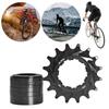 HG 16T Single Speed Cassette Cog Chain Aluminum Alloy Bicycle Single Speed Freewheel and Spacer with Multiple Spacers