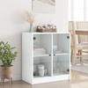 VidaXL Sideboard with White Glass Doors 68x37x75.5 Cm 836420