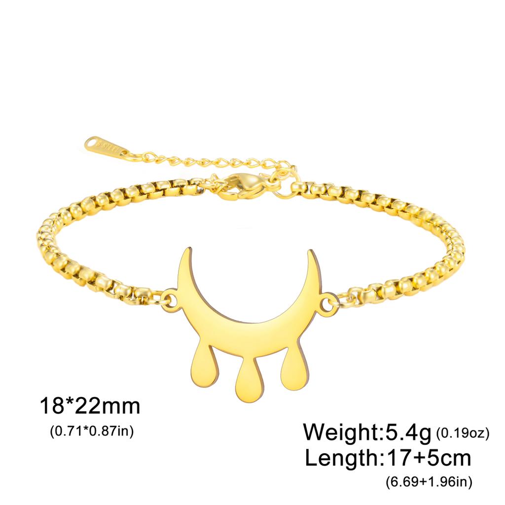  Stainless Steel Blessing Symbol Bracelet for Women Men Classic Geometric Pattern Bracelet Good Lucky Jewelry Party Gifts