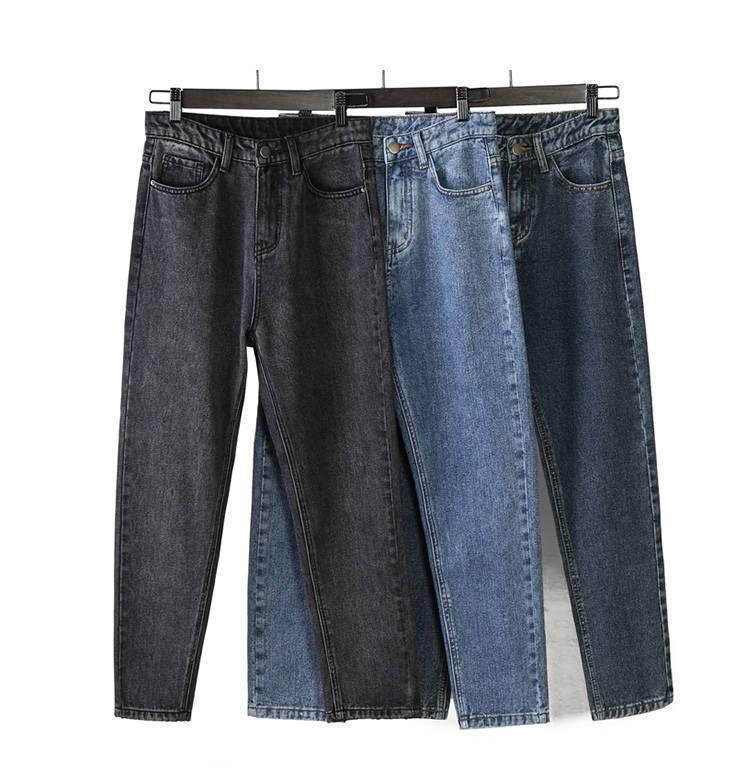 2026 New Women's High-Waisted Loose Straight Harem Jeans for Petite - Cropped Dad Pants for Spring/Summer