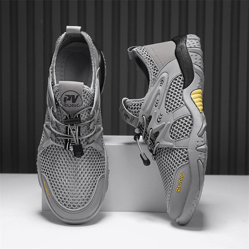Fashion Men's Shoes Summer Breathable Mesh Outdoor Non-slip Light Walking Casual Trekking Sneakers Beach Wading Shoes Male