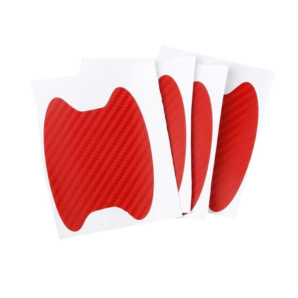 4Pcs/Set Car Door Sticker Carbon Fiber Scratches Resistant Cover Auto Handle