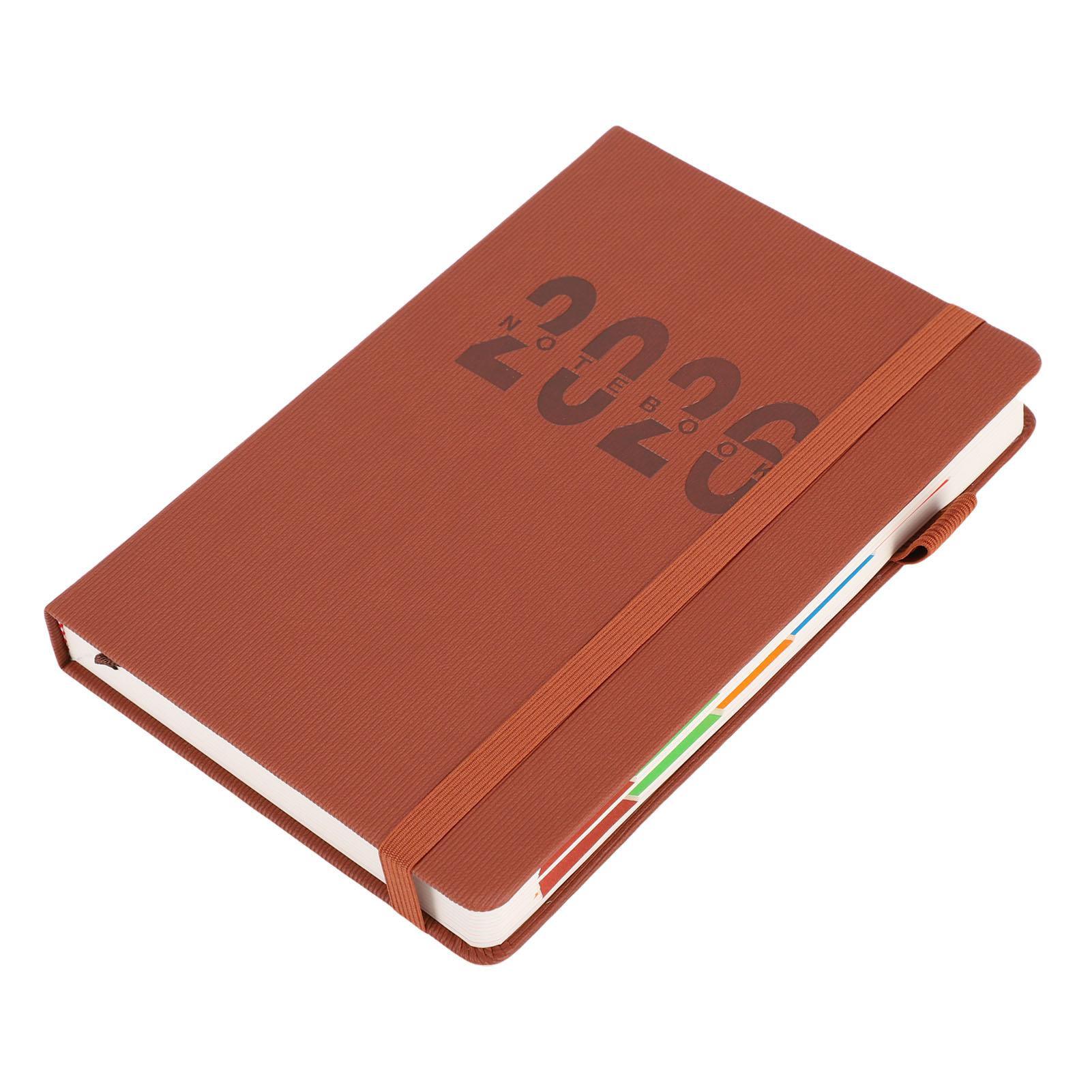 

2026 Daily Planner PU Leather Cover Hourly Appointment Book for Busy Life Brown 5.71x8.46in