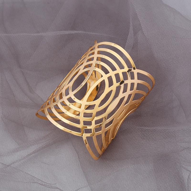 

DIEZI 2025 New Exaggerate Punk Wide Cuff Bangles For Women Men Vintage Gold Silver Color Bracelet Boho Fashion Pulseras Jewelry