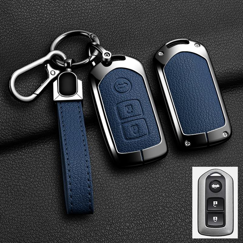 Car Key Case Cover Shell For Toyota Land Cruiser Prado 150 Sienta Porte Raum Alphard Isis Noah Zinc Alloy Leather Protec Keychai