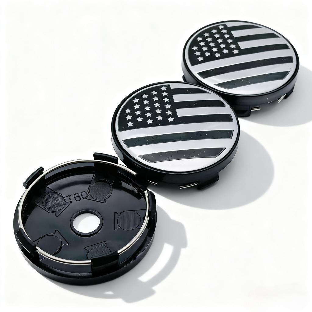 4pcs US American Flag Logo Emblem Car Wheel Center Caps 60MM 56MM Car Wheels Hub Cap Stars And Stripes Badge Rim Hubcaps Cover