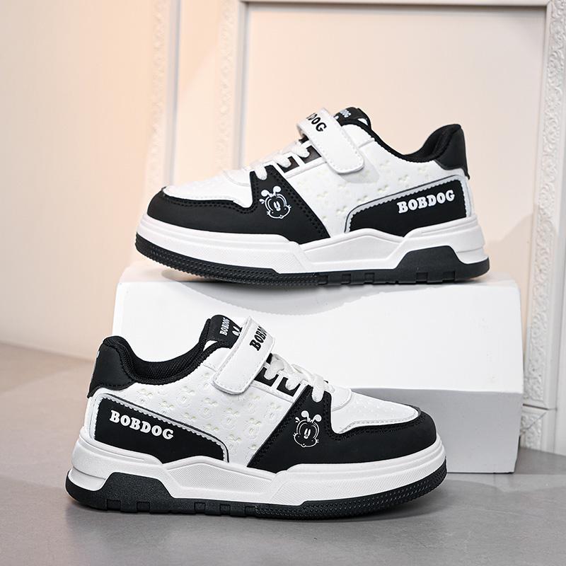 

Дитяче повсякденне взуття з маленькими білими туфлями борд взуття початкова школа класичний повсякденний дитячий сад дитяче спортивне взуття Size28 ,Foot Length17.5cm чорний