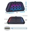 Universal Car HUD Head-Up Display with BeiDou GPS, Altitude, Date, and Colorful Speedometer