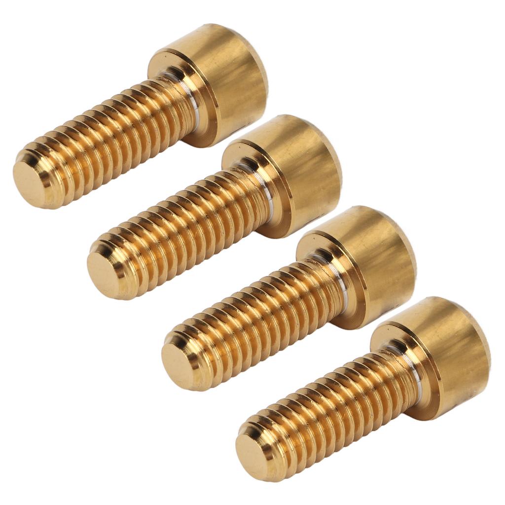 RISK 4Pcs Mountian Bike Brake Screws Titanium Alloy M6 16mm Bike Disc Brake Clamp Bolts Fixed Screw Bicycle Accessories