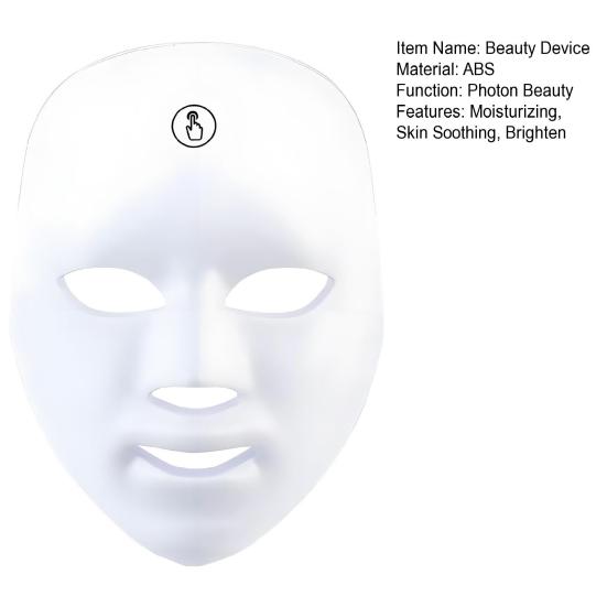 LED Photon Therapy Mask Red Blue Light Facial Device for Acne Wrinkle Reduction Rechargeable Anti-Aging Skincare for Home Use