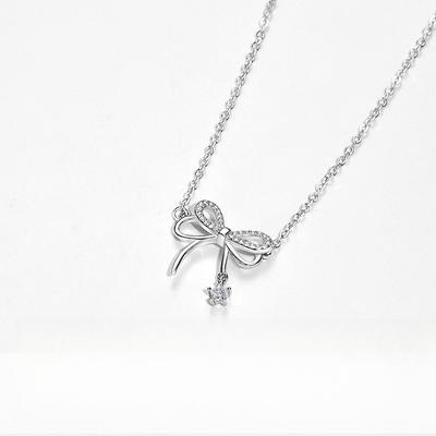 Sweet Bowknot Star Necklace Women's Versatile Student Party Best Friend Gift Collar Chain