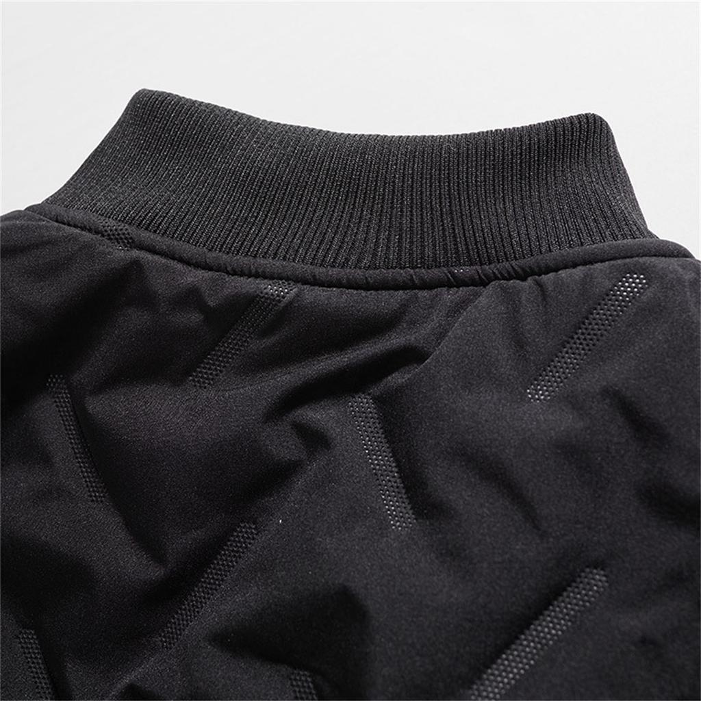 Men's Casual Lambskin Thermal Cotton Outerwear, Men's Thickened Cotton-padded Jacket With, Stand-up Collar Color Zipper Jacket