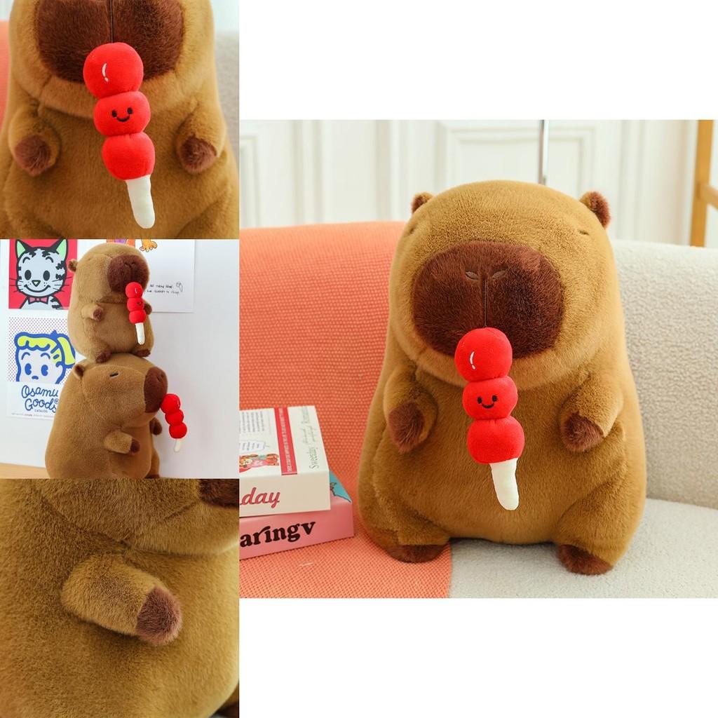 Adorable Capybara Plush Toy With Sweet Candy Style For New Year Good Luck Charm