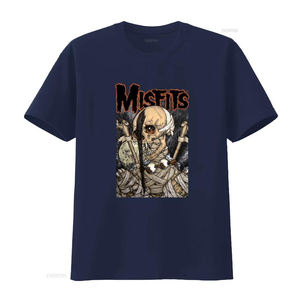 Misfits Pushead Vampire Skull T Shirt New Official Rock Band Merch vintage Washed Stylish homme Unisex Comfortable graphic
