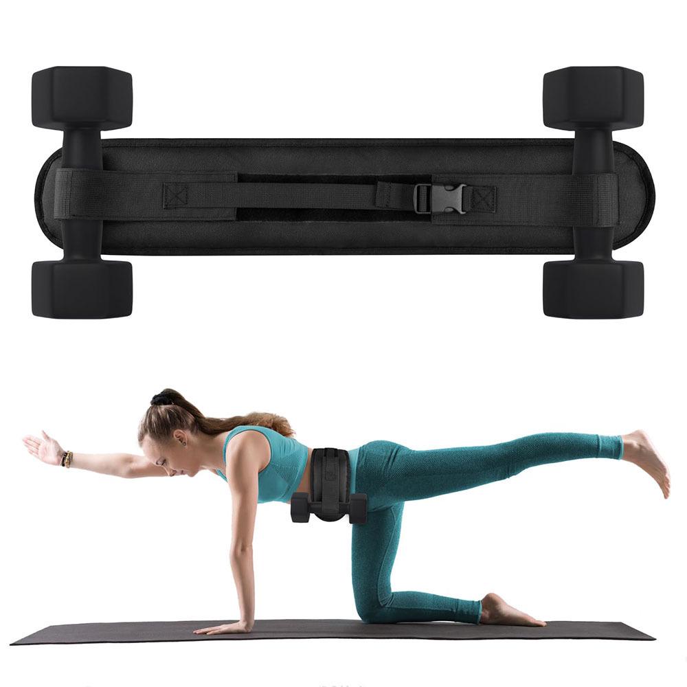 Hip Thrust Aerobic Training Belt: Weight-Bearing Waist Support for Glute and Dumbbell Exercises at Home