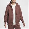 (WMNS) Nike Sportswear Phoenix Fleece Oversized Full-Zip Hoodie Asia Sizing 'Red Sepia' Women's DQ5759-218