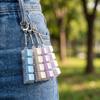4 Keys Button Keyboard Fidget Keychain Funny Pendant Fidget Clicker Toy  Bag Key Decor