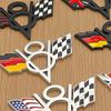 3d Metal American V8 United Kingdom Germany USA National Flag Logo Car Bumpers Side Badge Rear Trunk Sticker ID Plate Sticker Car Accessories