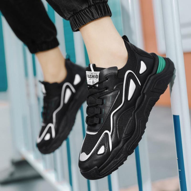 Fashion High Quality Men Air-cushion Sneakers Spring Summer Breathable Running Sport Shoes Tennis Shoe Non-slip Damping Basketball Shoes