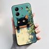 Süße Cartoon Hülle Für ZTE Blade A54 Fundas Capa Druckschale Schutzhülle Weiches Silikon Schwarzes Gehäuse Coque