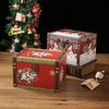 Christmas Candy Box Vintage Leather Jewelry Packaging Case With Lock Living Room Bedroom Child Mini Wooden Dustproof Storage Box