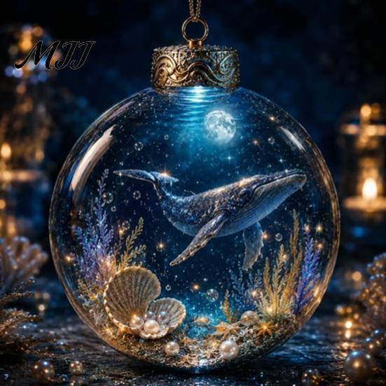 Innen Außen Festliche Partyartikel Meeresbewohner Weihnachtsbaumkugel Ornament, 3D Meeresleben Hängende Dekoration, Einzigartige Baumkugeln Strand Küsten Weihnachten