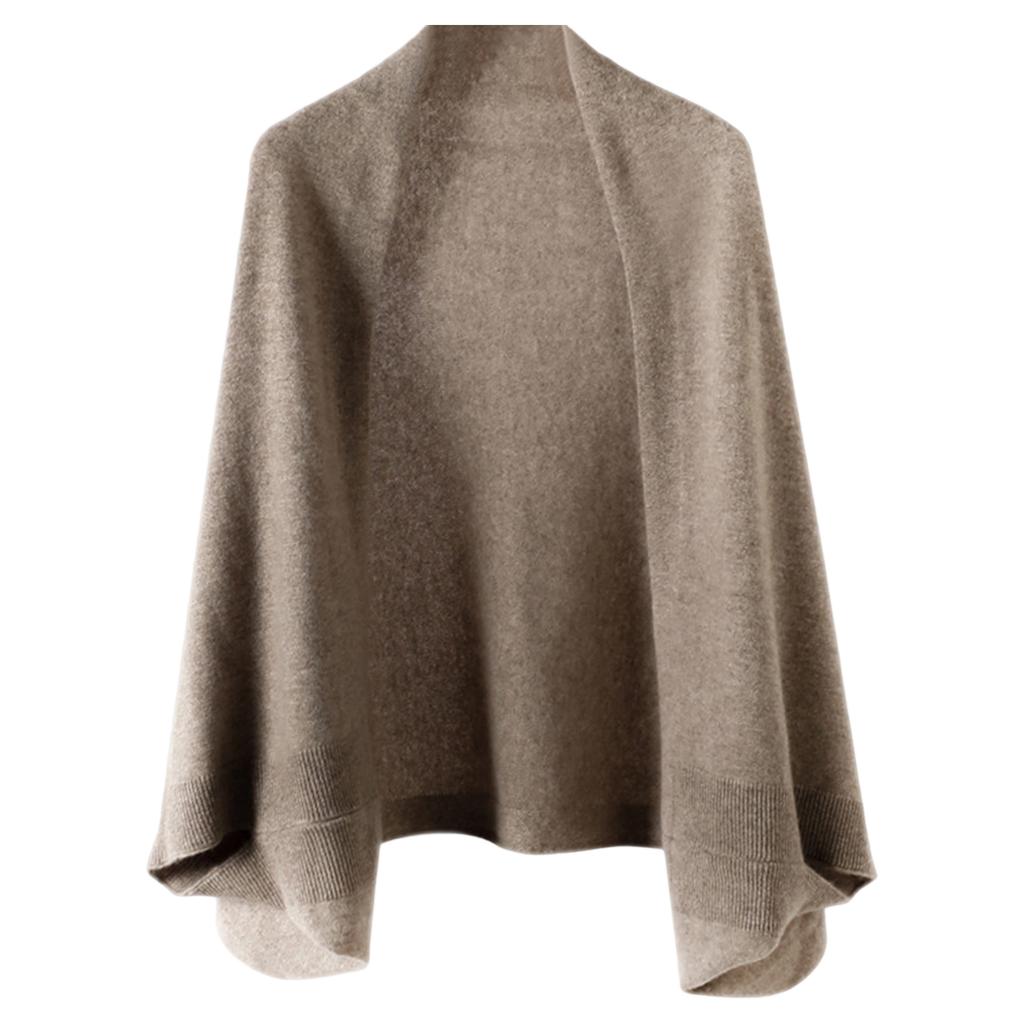 Ladies' Fashionable Cashmere Shawl Paired With Warm, Fashionable And Stylish High-end Knitted Cape -use Scarf
