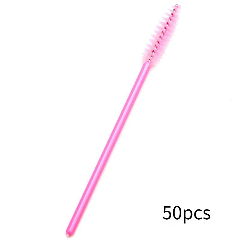 50pcs Disposable Plastic Eyelash Brushes Eyebrow Spoolers Mascara Wands Multi-Purpose Hygienic Beauty Salon and DIY Tools