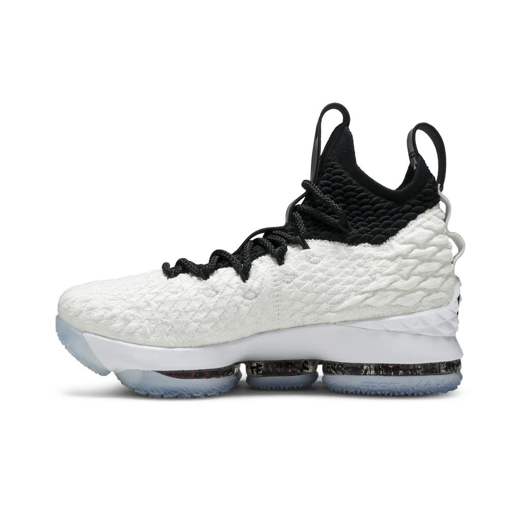 Nike Lebron 15 Grade School 'Graffitti' (Unisex) White / Black-White Kids' Basketball Shoes AQ6176 100