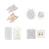Bowknot Storage Tray Molds Gypsum Plsater Silicone Mould Jewelry Display Organizer Epoxy Resin Mold Round Square Coaster