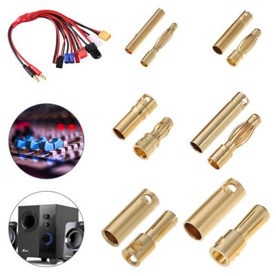 2/3/3.5/4/5/5.5mm Accessories Trumpet For Model Airplane Male Female Plugs High Current RC Battery Connector Bullet Banana Plug