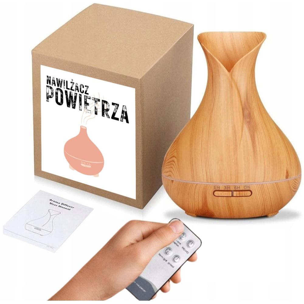 Air Humidifier, Aroma Diffuser, LED Lamp, Aromatherapy, 300ml + Remote Control