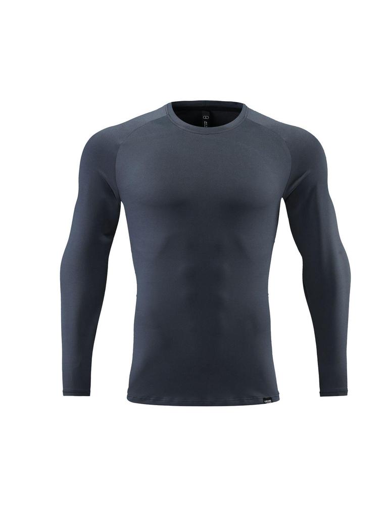 Di Jia Herren Schnelltrocknendes Langarm-Sonnenschutzshirt zum Laufen, für Fitness und zum Bergsteigen