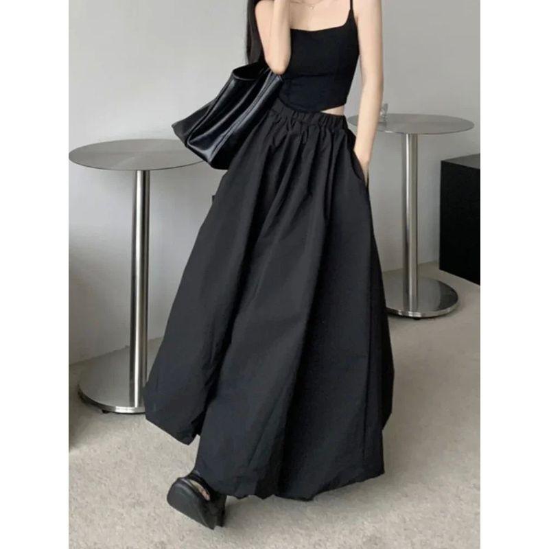 High-waisted Lantern Skirt Skirt High Waist Bud Lantern Dress Skirt Mid-Length Skirt for Women