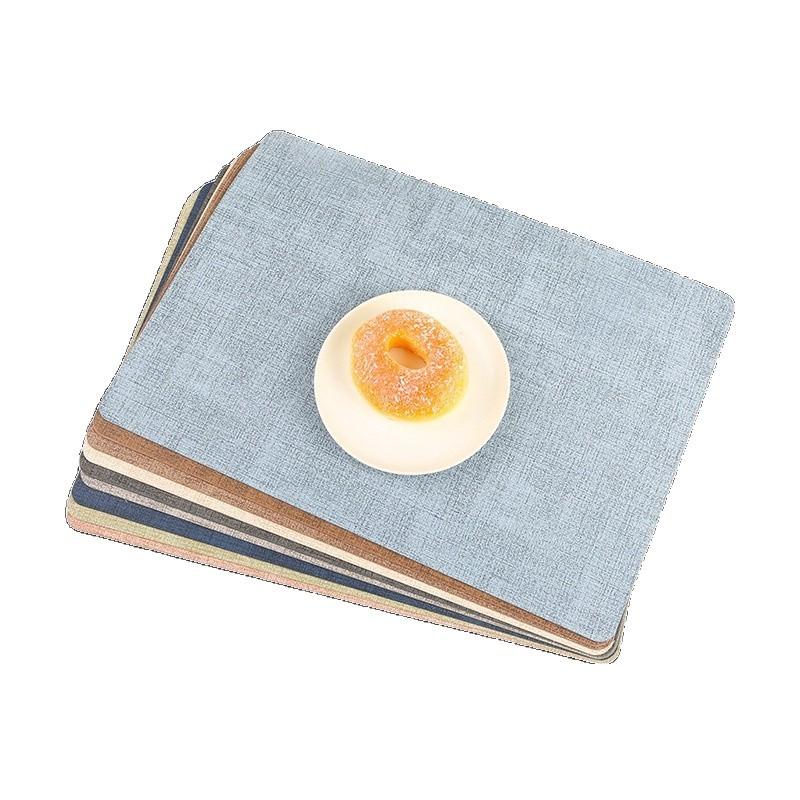 Nordic Style Explosive PU Leather Cloth Pattern Placemat Waterproof, Oil-proof and High Temperature Resistant, Easy To Clean, a Must for Hotels