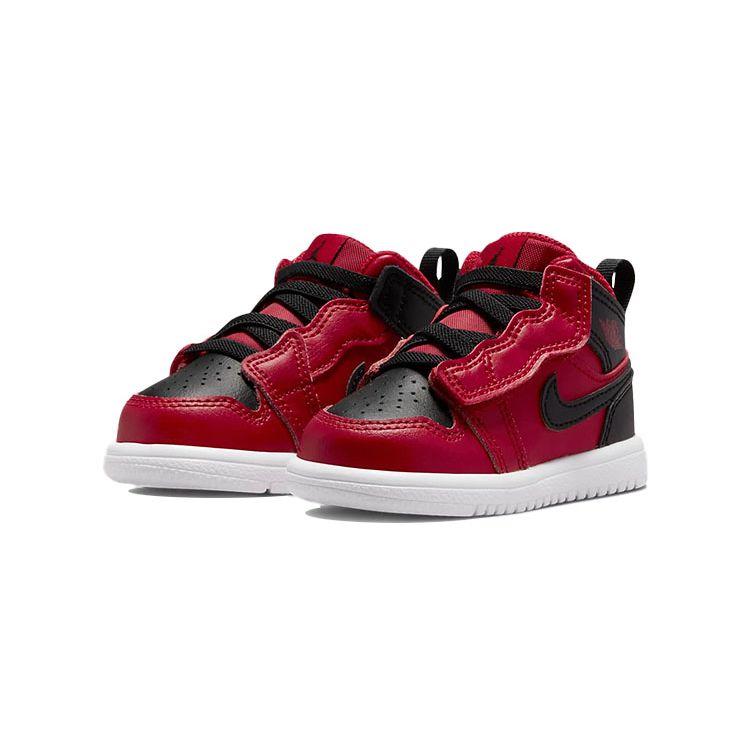 Air Jordan 1 Mid ALT TD Reverse Bred Baby Sneakers Gym-Red Black White AR6352-660