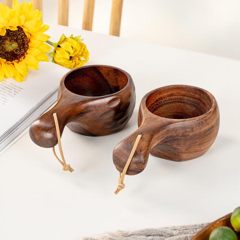 Wooden Finnish Style Handle Mug